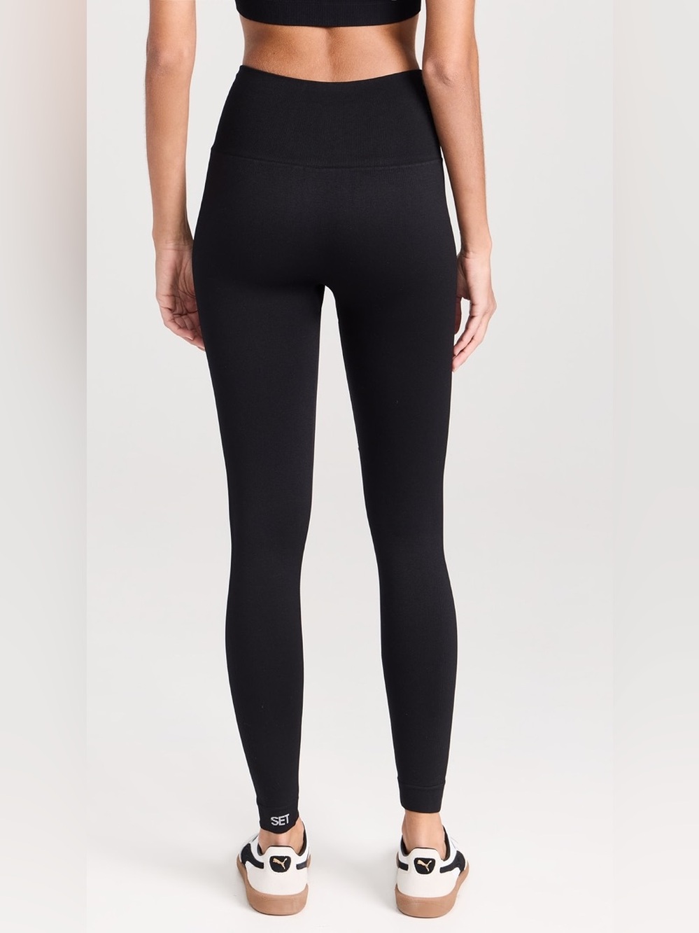 Set Active Sculptflex High-Waisted Seamless Leggings in Onyx Size‎ Medium